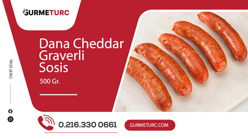 Beef Cheddar Gravure Sausage 500 gr
