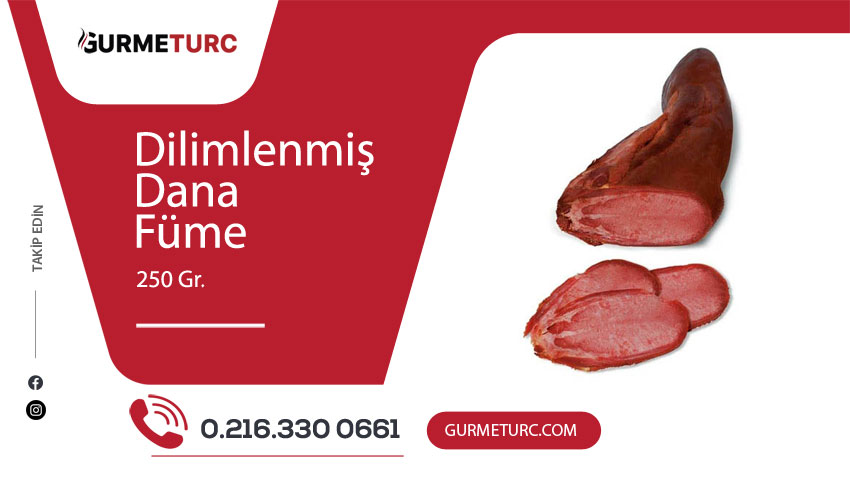 Dilimlenmiş Dana Dil Füme 250 gr.